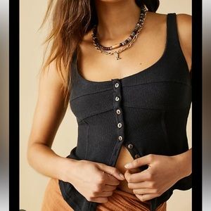 Free people black tank top